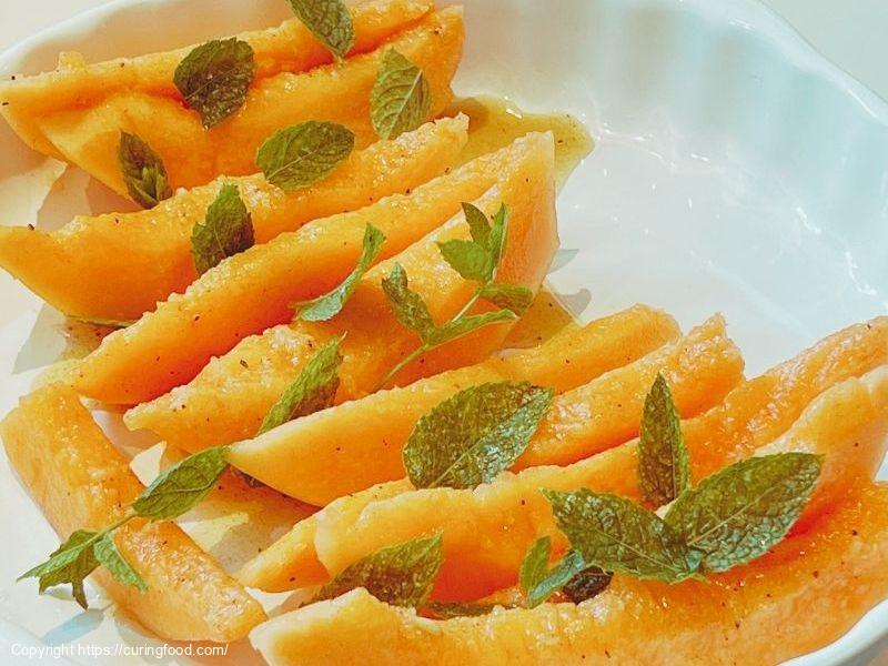 Cantaloupe Salade met Munt en Kardemom